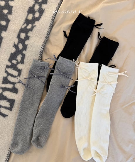 即納Ribbon socks