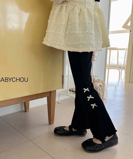即納ribbon flare pants