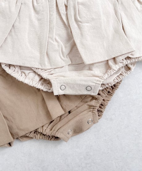 即納 m-kids  Linen frill suit