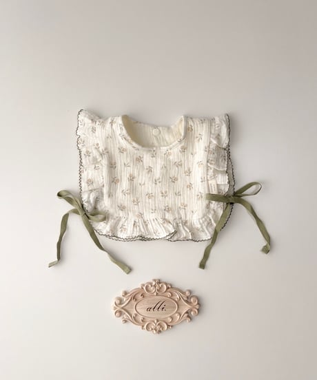 即納Gauze　ribbon bib