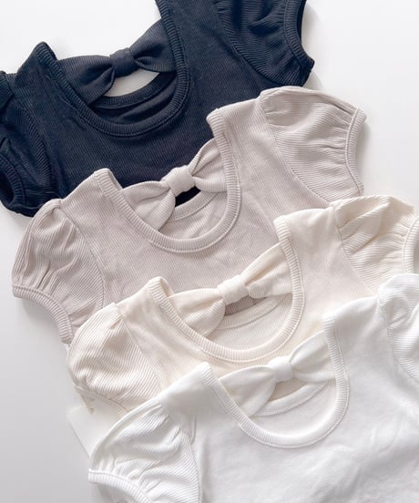 即納  rib ribbon puff tee