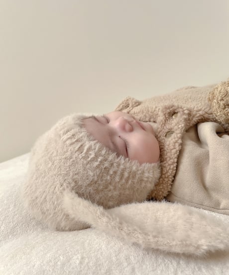 即納　baby rabbit  bonnet
