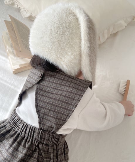 即納antique plaid salopette