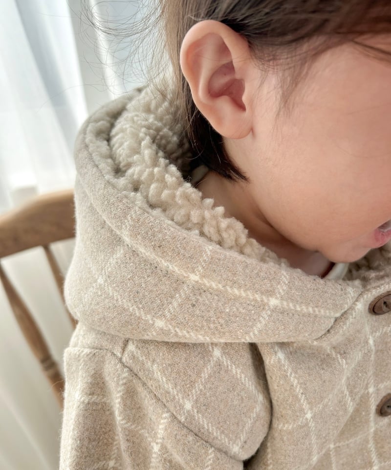 即納 mimi market Check Dumbled hoody | alli.