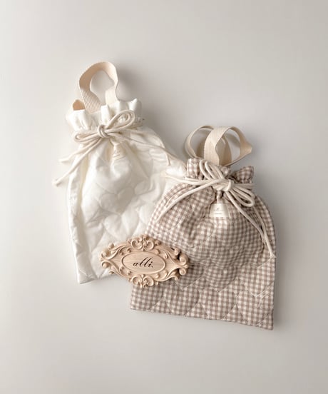 即納Heart quilting bag