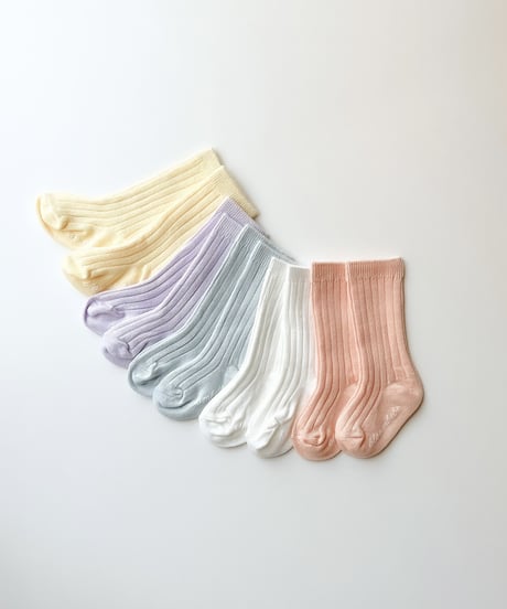 即納baby color high socks