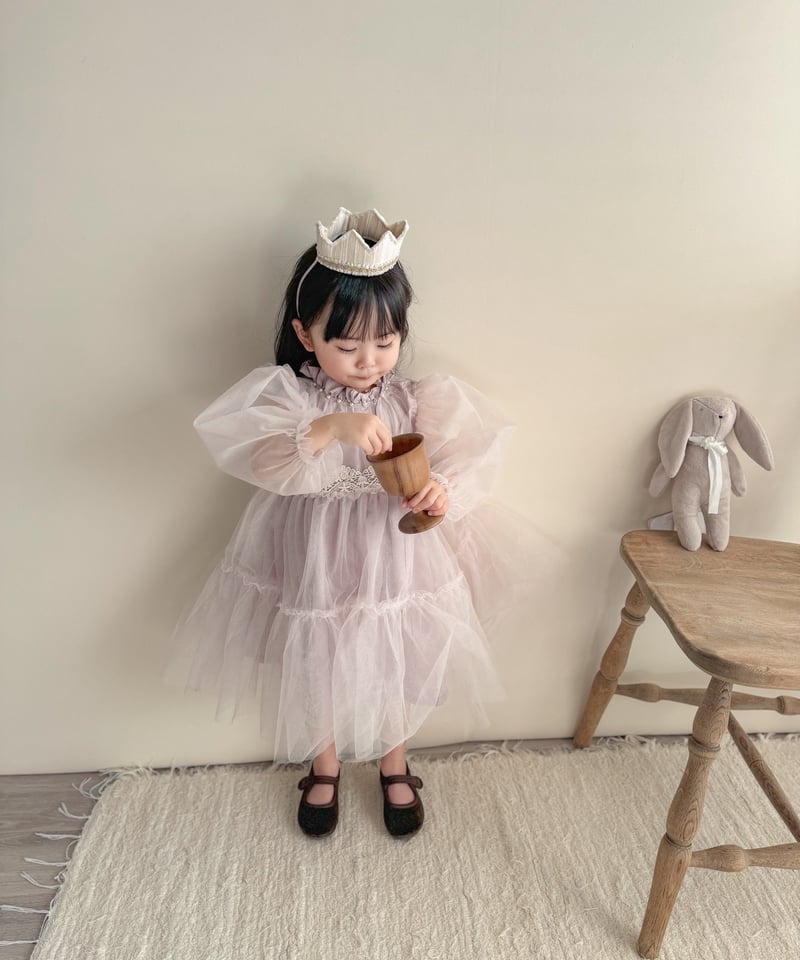 メアリーマグダレン　別珍ローテローゼワンピース　茶色 メアリーマグダレン別珍ローテローゼワンピース茶色