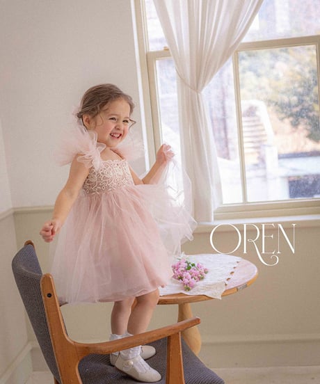 即納OREN  rose tulle dress