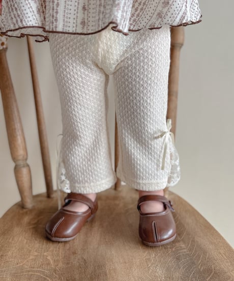 即納  lace boots cut pants
