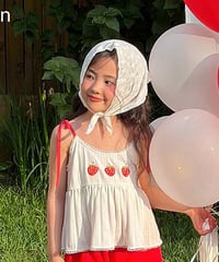 予約ninibello Berry Eyelet Blouse Top