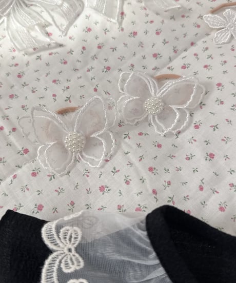 即納lace ribbon hair tie set