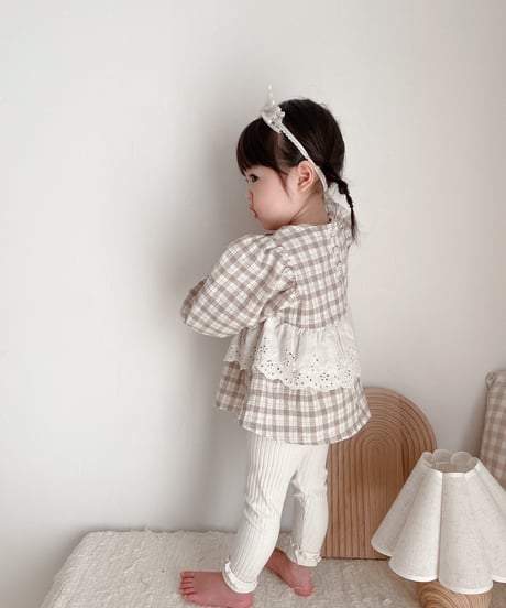 即納Jessica check blouse
