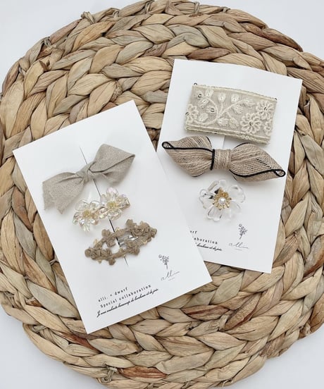 即納 clear flower pin set
