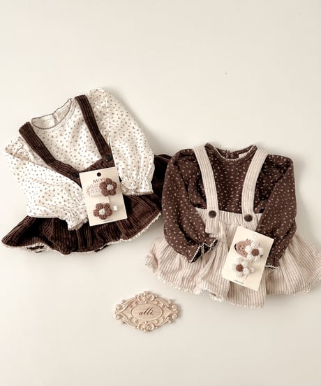 即納 knit flower pin set