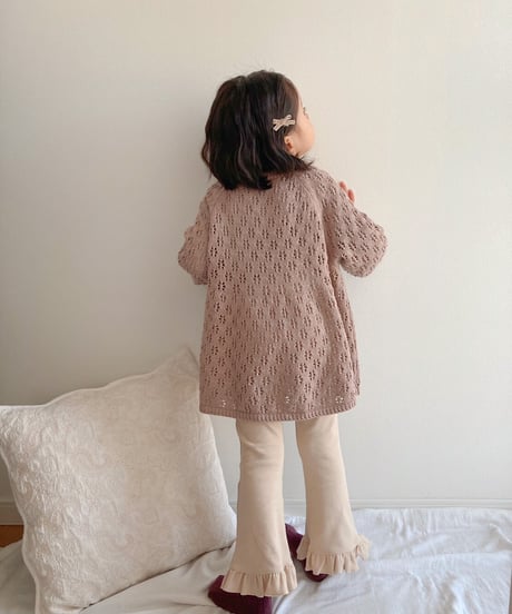 即納90-140cm lib frill flare pants