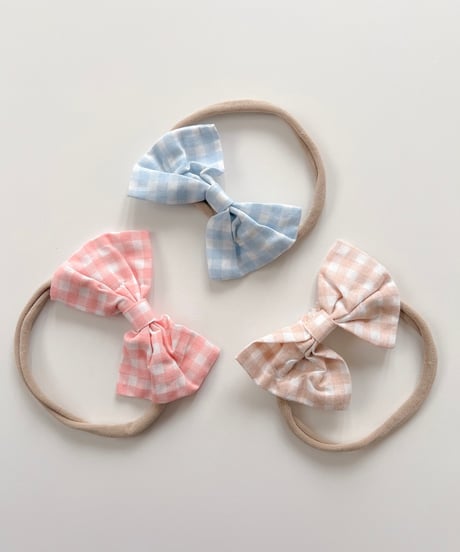 即納 gingham frill rompers