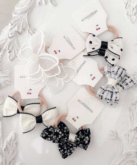 即納lace ribbon hair tie set
