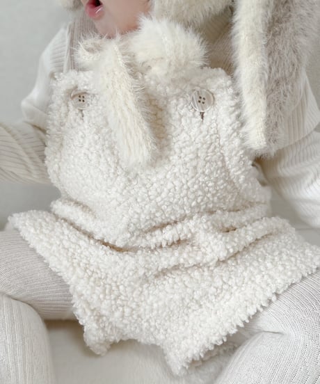 即納Teddybear salopette & lib tee Set