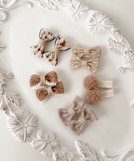 即納retro ribbon clip set