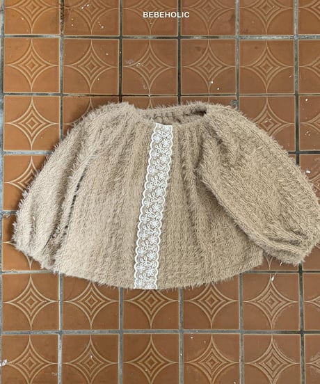 即納 mohair flower blouse
