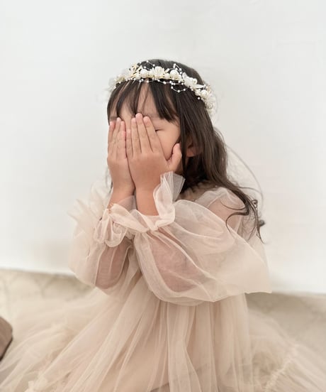 即納perl flower head dress