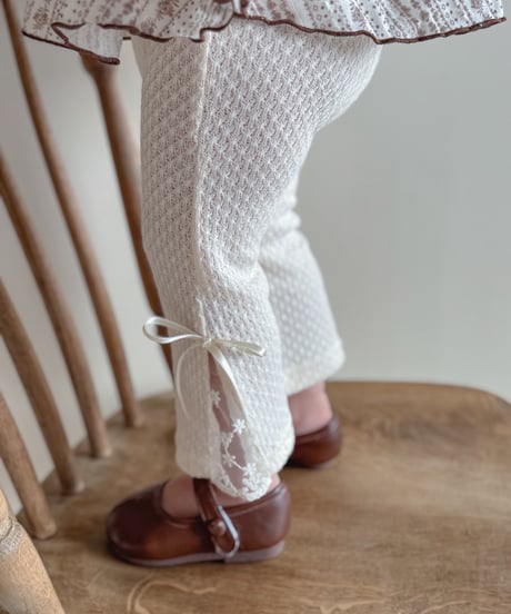 即納  lace boots cut pants