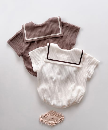 即納anggo baby Sailor collar Romper