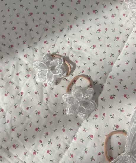 即納lace ribbon hair tie set