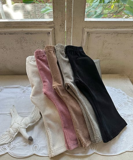 即納monbebe Golden boots cut pants