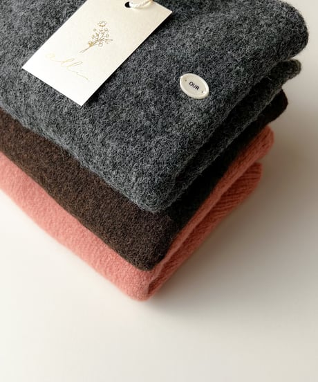 即納mohair crew neck knit