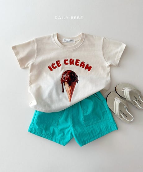 即納 daily bebe Ice cream short-sleeved tee