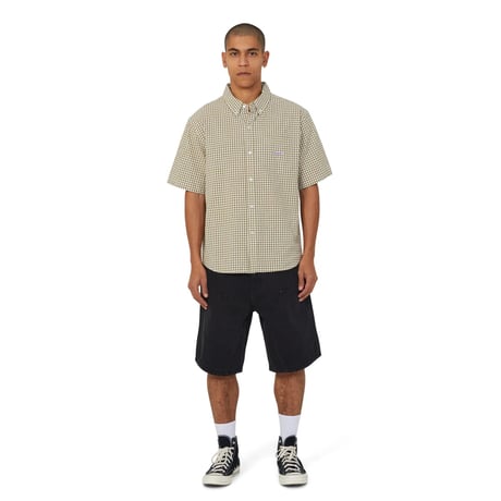 HUF WORLDWIDE "89 MICRO GINGHAM OXFORD SHIRT" 2COLORS