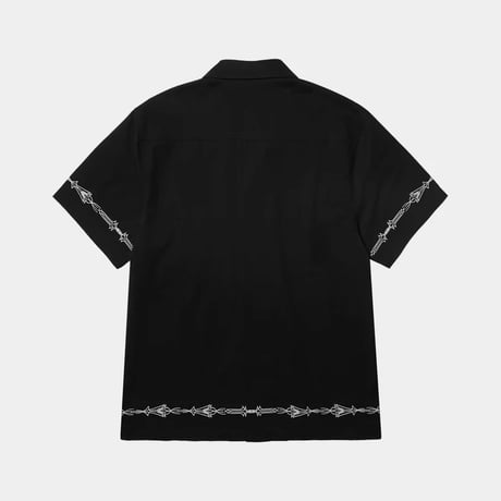 HUF WORLDWIDE "PINSTRIPE EMBROIDERED RESORT SHIRT"