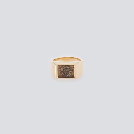 XOLO "SIGNET RING WITH GOLDEN PALM FLOWER"