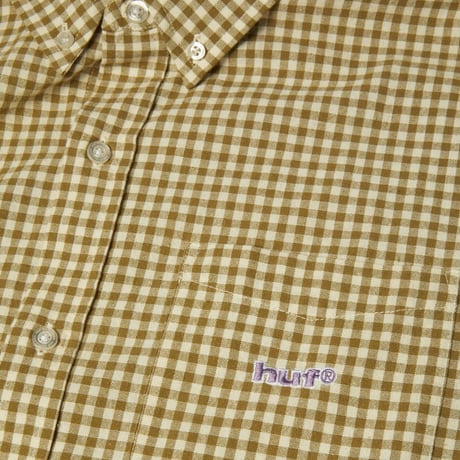 HUF WORLDWIDE "89 MICRO GINGHAM OXFORD SHIRT" 2COLORS
