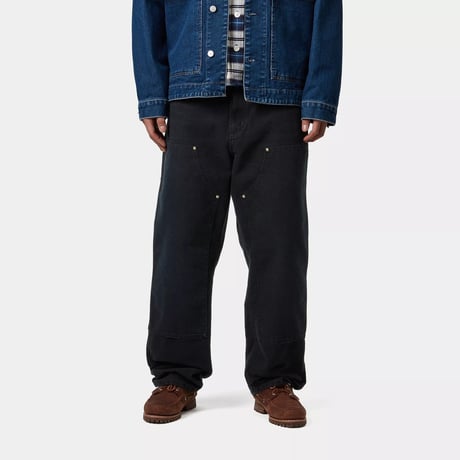 CARHARTT WIP "DOUBLE KNEE PANT" [BLACK STONE CANVAS]