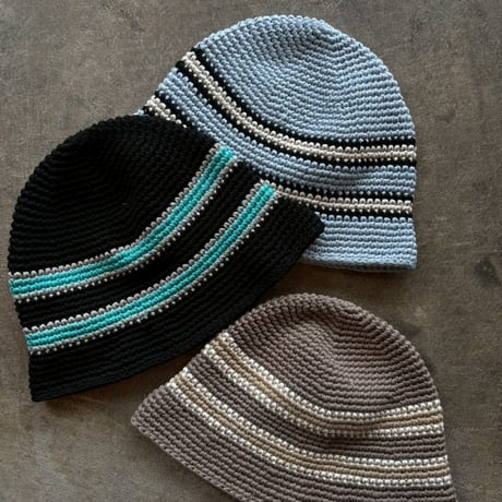 y.a.r.nのクラッシャーハット HORRIBLE'S 3TONE CRUSHER HAT / BLACK/PURPLE (ホリブルズ