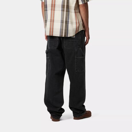 CARHARTT WIP "DOUBLE KNEE PANT" [BLACK STONE WASHED]