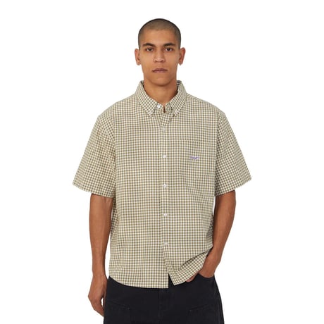HUF WORLDWIDE "89 MICRO GINGHAM OXFORD SHIRT" 2COLORS