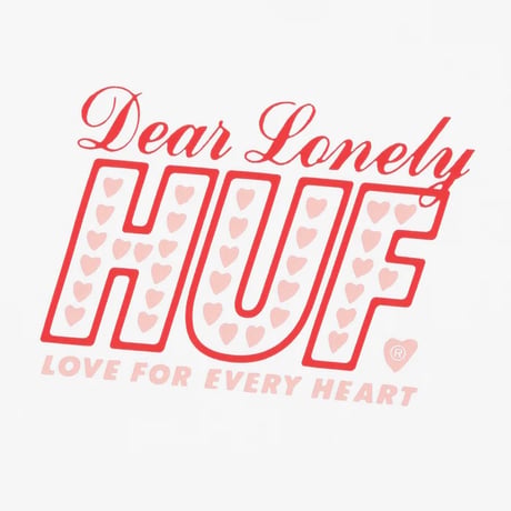 HUF WORLDWIDE "LONELY HEARTS TEE" 2COLORS