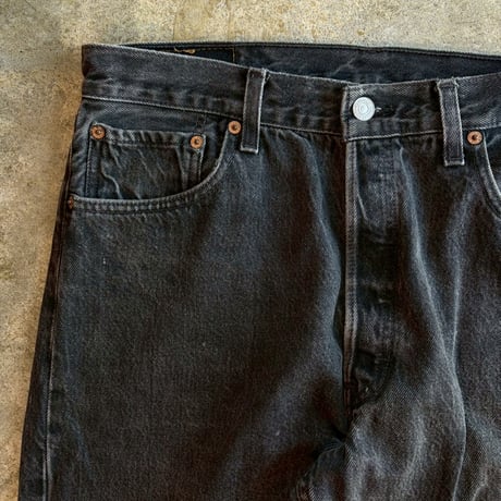 90's LEVI'S  "501 BLACK DENIM PANTS"