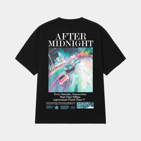 HUF WORLDWIDE "AFTER MIDNIGHT TEE" 2COLORS