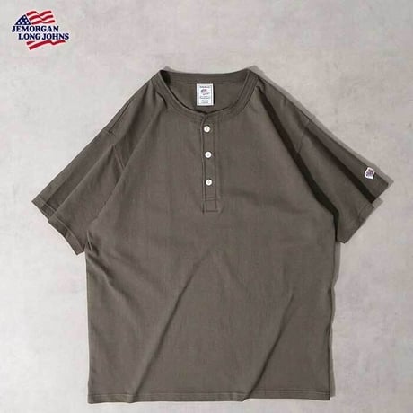 JEMORGAN "HENLEY NECK TEE" 4COLORS