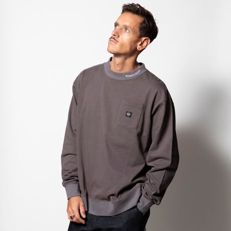 ROARK REVIVAL "LABEL" 9.3oz H/W MOCK NECK L/S POCKET TEE 2COLORS