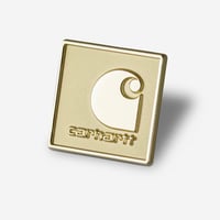 CARHARTT WIP "SQUARE LABEL PIN" 2COLORS