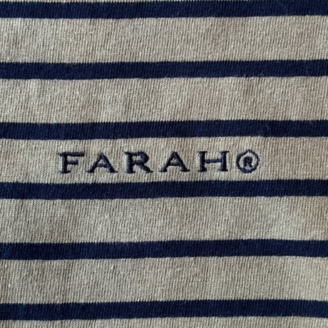 FARAH "MEDIUM STRIPED CREWNECK S/S TEE" 2COLORS