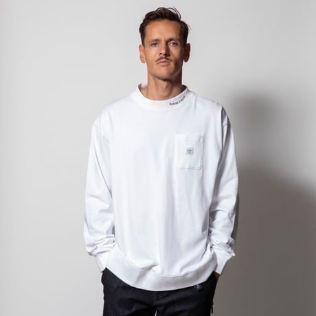 ROARK REVIVAL "LABEL" 9.3oz H/W MOCK NECK L/S POCKET TEE 2COLORS