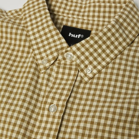 HUF WORLDWIDE "89 MICRO GINGHAM OXFORD SHIRT" 2COLORS