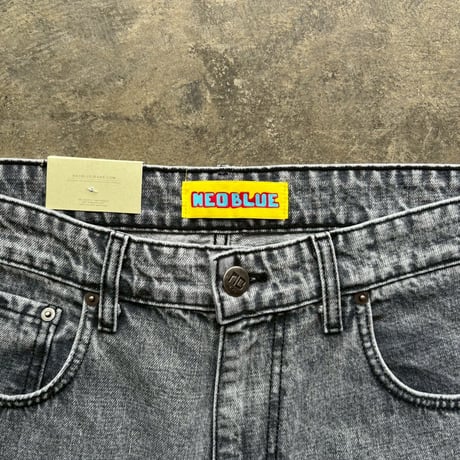 NEO BLUE "SUPER BAGGY JEANS" [ACID BLACK]