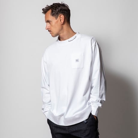 ROARK REVIVAL "LABEL" 9.3oz H/W MOCK NECK L/S POCKET TEE 2COLORS